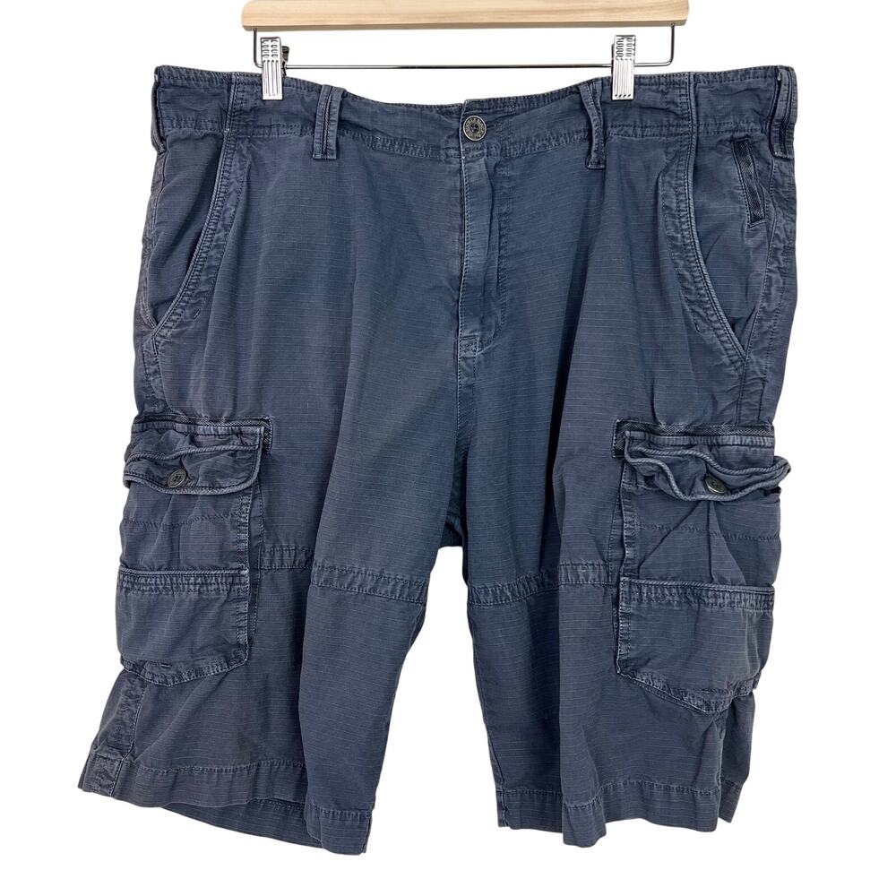Buckle Black Mens Sz 38 Smith Athletic Fit Ripstop Cargo Shorts Navy Blue Cotton